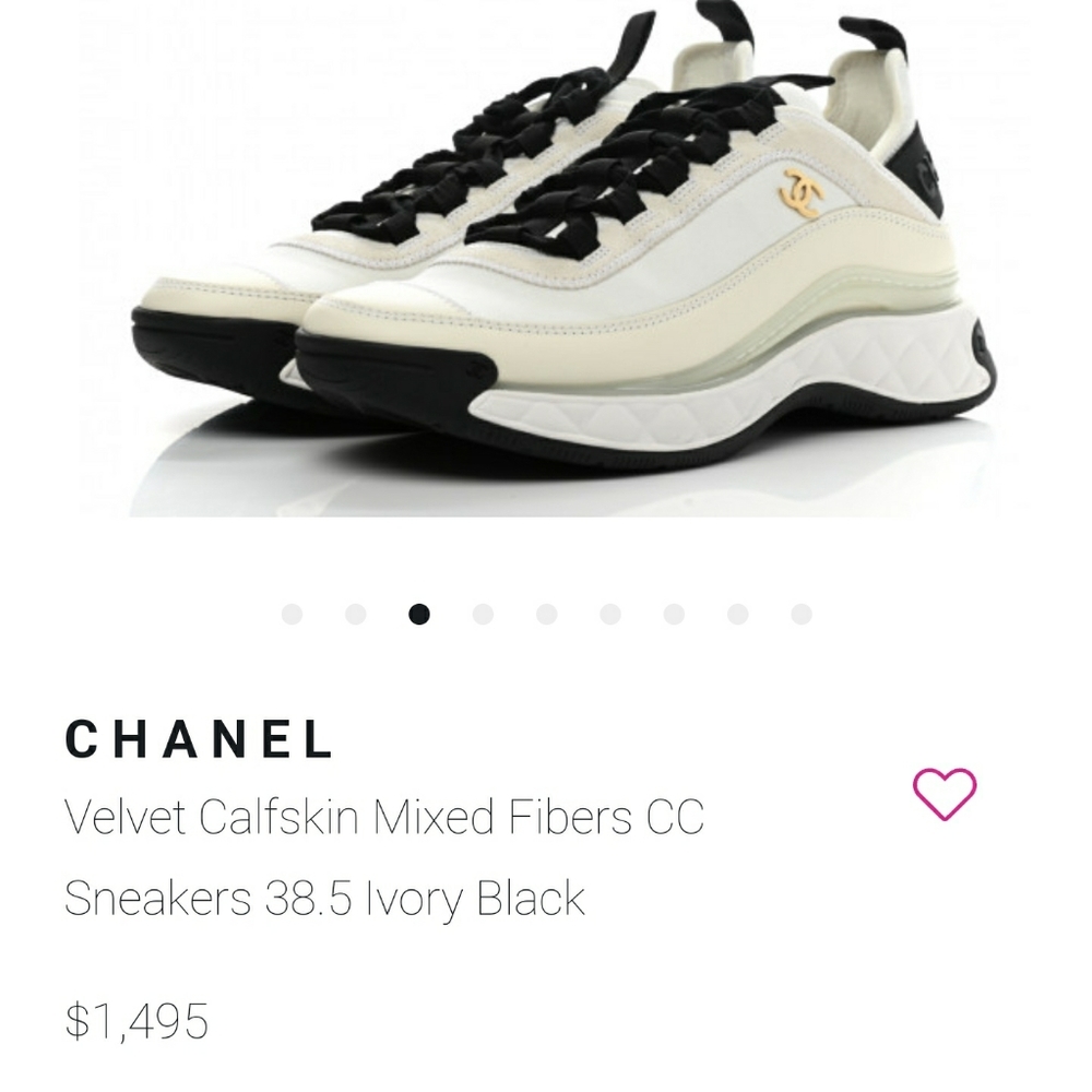 CHANEL Velvet Calfskin Sneakers